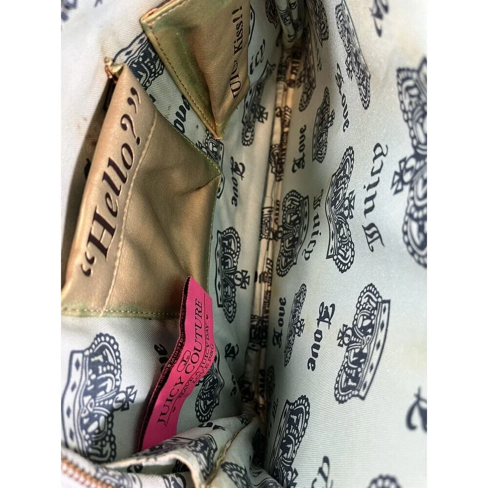 Vintage Juicy Couture Y2K Velour Pet Carrier Color Green plus xtra dog clothes